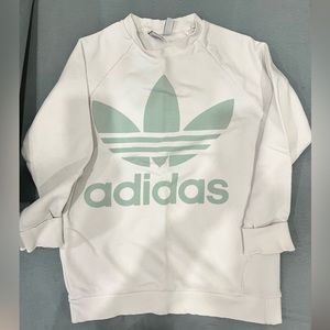 Rare mint and white adidas logo sweater